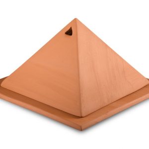Bruleur de poudre de cade pyramide en terre cuite rouge